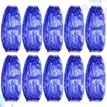 

5 Pairs Cooking Waterproof Oversleeve Dot Pattern Cleaning Oversleeve PVC Antifouling Oilproof Arm Sleeve Protectors for Women M