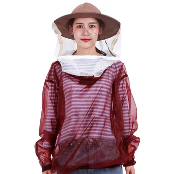 

Beekeeping Protective Clothing Transparent Apiculture Summer Daily Costume Jacket Veil Upper Body With Hood Beekeeper Suit Coat