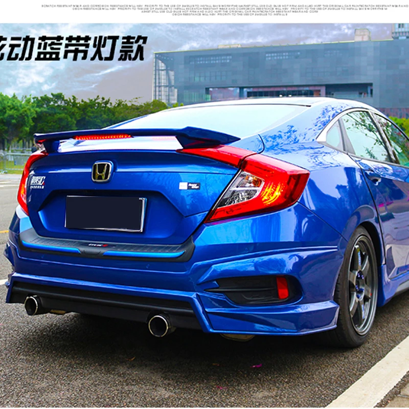 For Honda Civic Car Decoration 2016 2017 LED Light ABS Plastic Paint