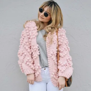 

High Street Ins Chic Women's Cardigans Solid Color Knitted Outerwear Coats Female Designer Lazy Style Sweater Fashion Outerwear