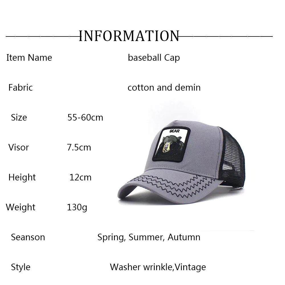 Baseball Cap Borduren snapback hoed voor spring mannen vrouwen Katoen Casual mesh caps hip hop Hoed unisex pet groothandel