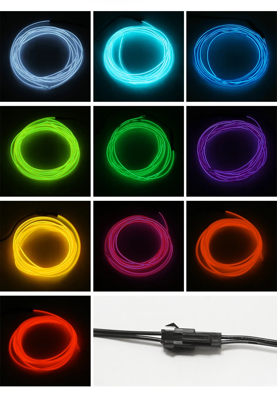 Neon Light El Led Neon Wire Under Car Flexible Soft Tube Lights Christmas LED Strip Sign Anime/Body Woman/Rooms Rope Light RGB