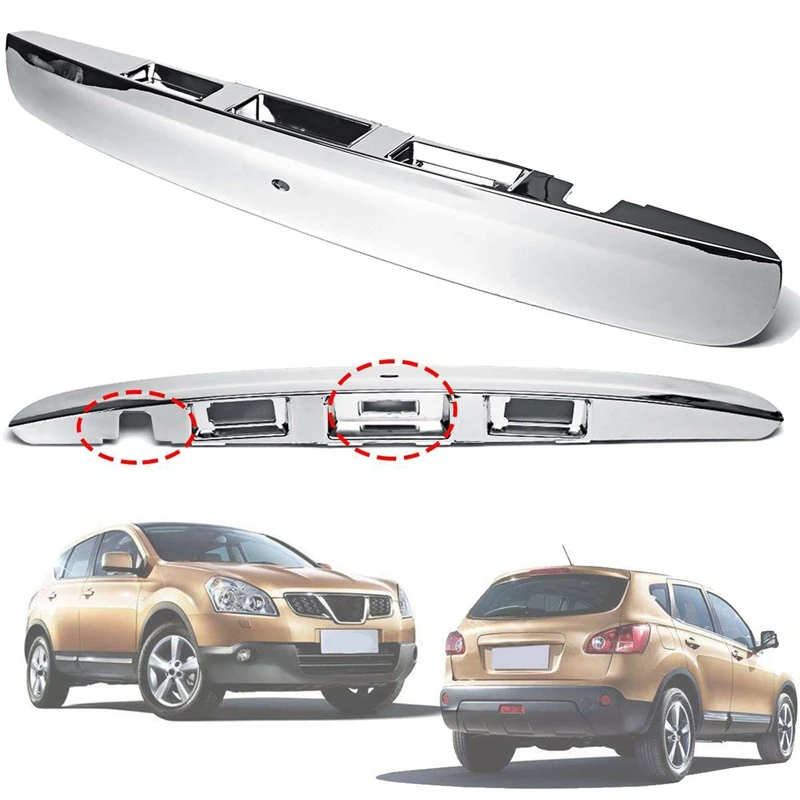 Хромированная Задняя Крышка багажника для Nissan Qashqai J10 2007 2014 с I Key и отверстием