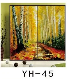 yh-45 Горячая, крышка на окно, Индивидуальный размер, статическая, без клея, ручная роспись, масляные картинки, декоративная пленка, водостойкая, ПВХ, Тонирующая пленка, 50 см x 100 см - Цвет: yh-45