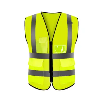 

High Visibility Safety Vest Night Riding Running Vest Reflective Jacket Security Waistcoat Outdoor Night Working Security Jacket