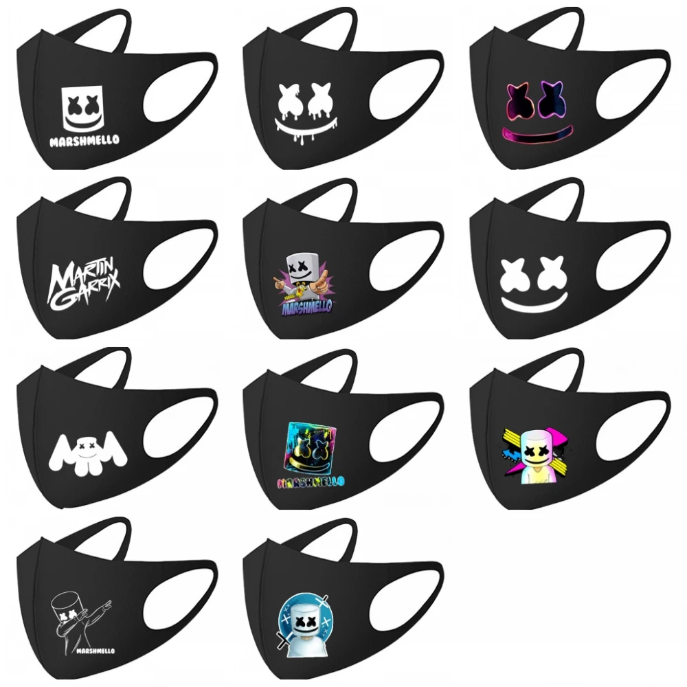 Маска для рта DJ Marshmello дышащая многоразовая маска от загрязнения с защитой ветра |