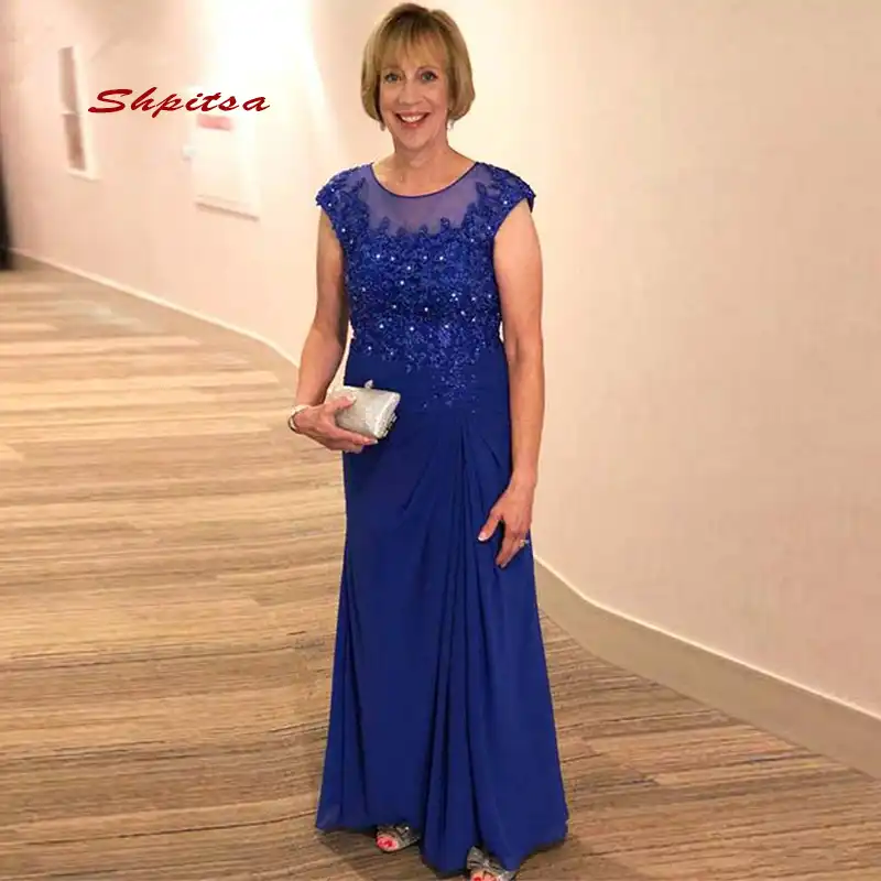 royal blue mother of the bride dresses plus size