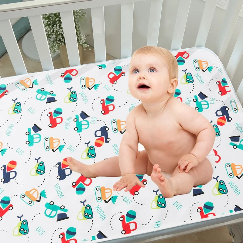 Infants Diaper Changing Mat Reusable Baby Changing Mats Cover Cotton