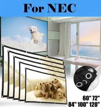 

Portable HD 120 inch 4:3 Foldable Fiber Canvas Projection Screen for NEC NP-P474W NP-P525UL NP-P525WL NP-P605UL NP-PA653U