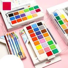 

12/18/24 Color Solid Watercolor Paint Gouache Paint Set for Art Major Students with Drawing Tool Set for Beginners Professional
