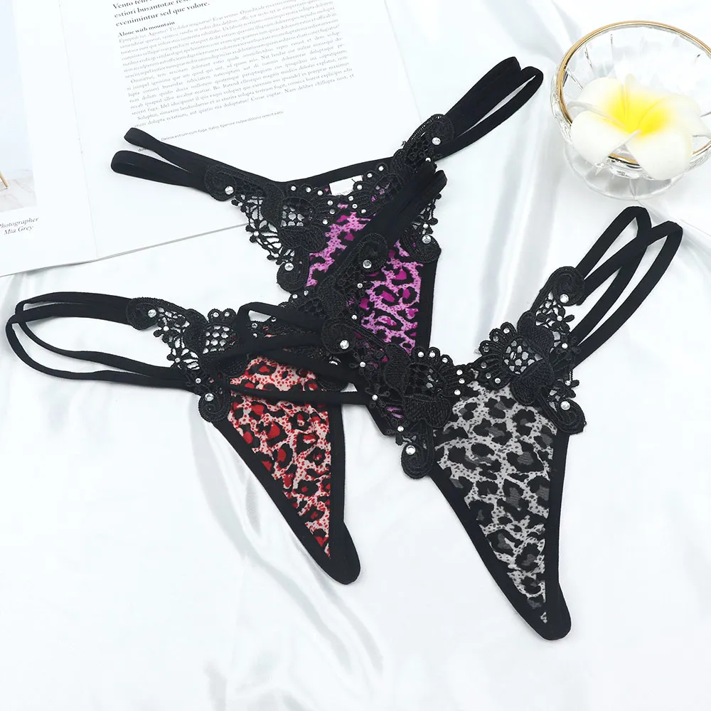 1Pcs Sexy Womens Lace Low Waist Panties Bikini Lingerie V-string Soft Underwear Briefs Knickers