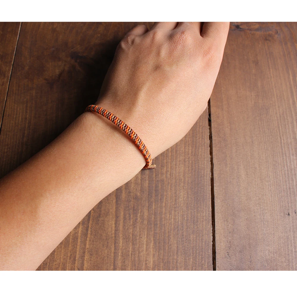 Eastisan Tibetan Buddhist Handbraided Knots Blessed Lucky Rope Bracelet For Man Women Thin Bangle Original Handmade Jewelry