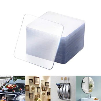

10pcs Double-sided Transparent Plastic Suction Cup Auxiliary Stickers Strong Without Trace Car Hook Magic Pad Car Magic Stickers