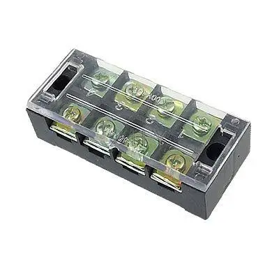 

4 Position Double Row Barrier Covered Screw Terminal Block