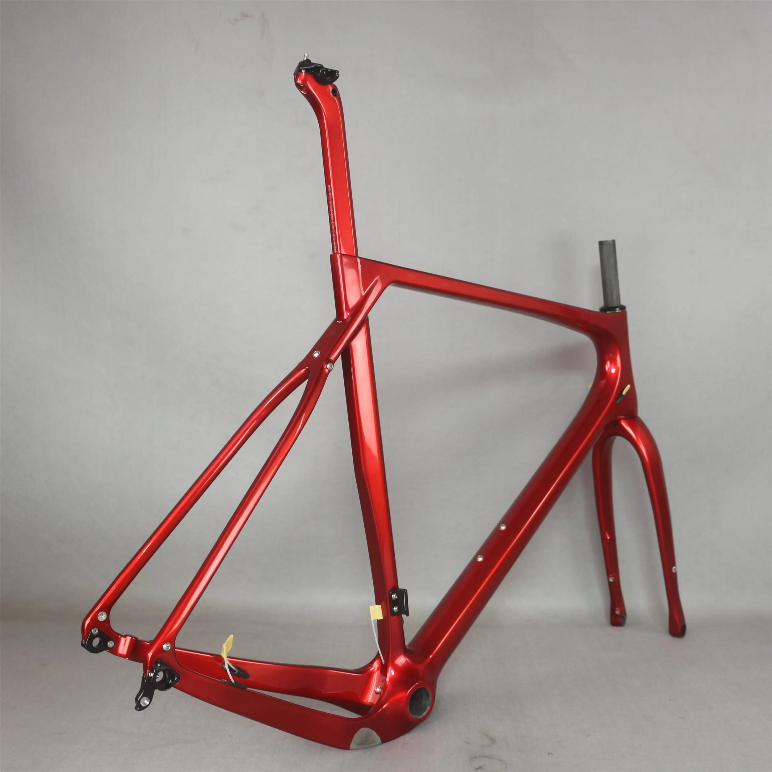 Seraph Новое поступление Металлическая красная краска 100*15 ось полностью углеродное волокно T800 с подобранным подседельный гравием рама велосипеда GR030