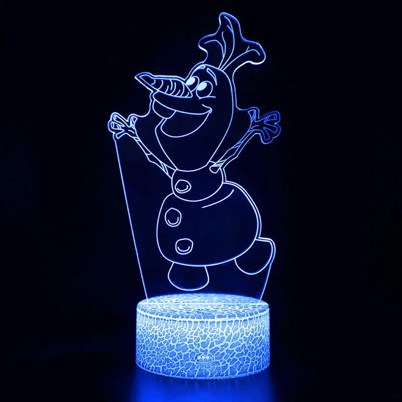 3D иллюзия, декор для спальни, Ночной светильник, Снежная королева, Эльза, моделирующий светодиодный светильник, настольная лампа для девочек, принцесса, подарок, светильник, игрушки, спальный светильник - Испускаемый цвет: MY-1091