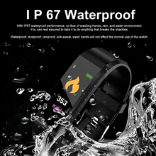 Montre connectée de Sport 115plus pour hommes et femmes, avec moniteur de fréquence cardiaque 24h, pour Ios et Android, nouveau