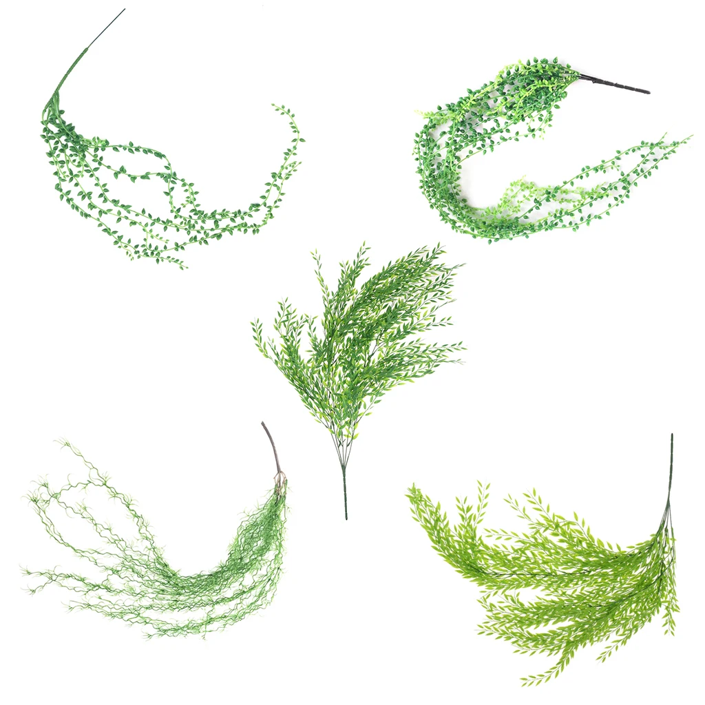 Artificial Flower String Of Pearls Wicker Wall Hanging Succulents Plants