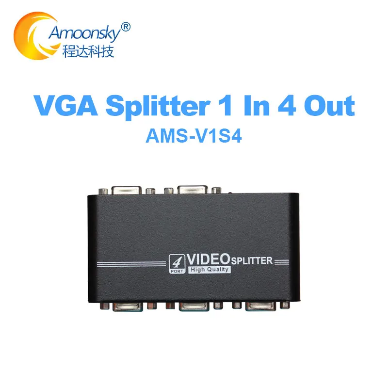 Разветвитель VGA V1S4 1 в 4 выхода поддержка видеосепаратора 1920*1080 для арендного