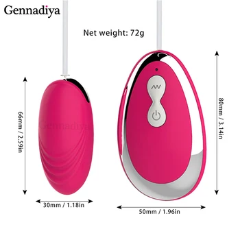 20 Speed Powerful Vibrating Egg Remote Control Vibrator Bullet Silicone Massage Ball Clitori Stimulator Erotic Sex Toy for Women 3