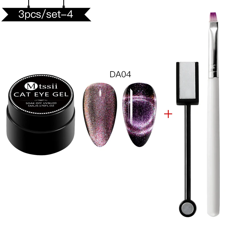 Mtssii 9D Galaxy Star Cat Eyes набор Магнитный "хамелеон" магнитный лак для ногтей с эффектом «кошачий глаз» Сияющий впитывающий Полупостоянный гель для ногтей - Цвет: HHZH07979