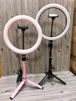 

Photography lighting 10inch 26cm LED Light Tripod Ring Lamp Youtube Video Live Photo Studio Selfie Stick Makeup Light For Phone