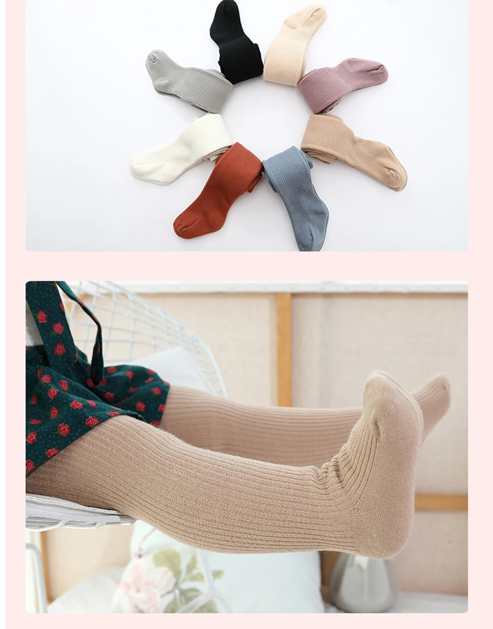 Cores de Veludo Meias para Meninas Bebê Lotus Grosso Macio Inverno Collants Crianças Fille Pantyhose 8 5 Bebê lotus 8 cores de veludo grosso