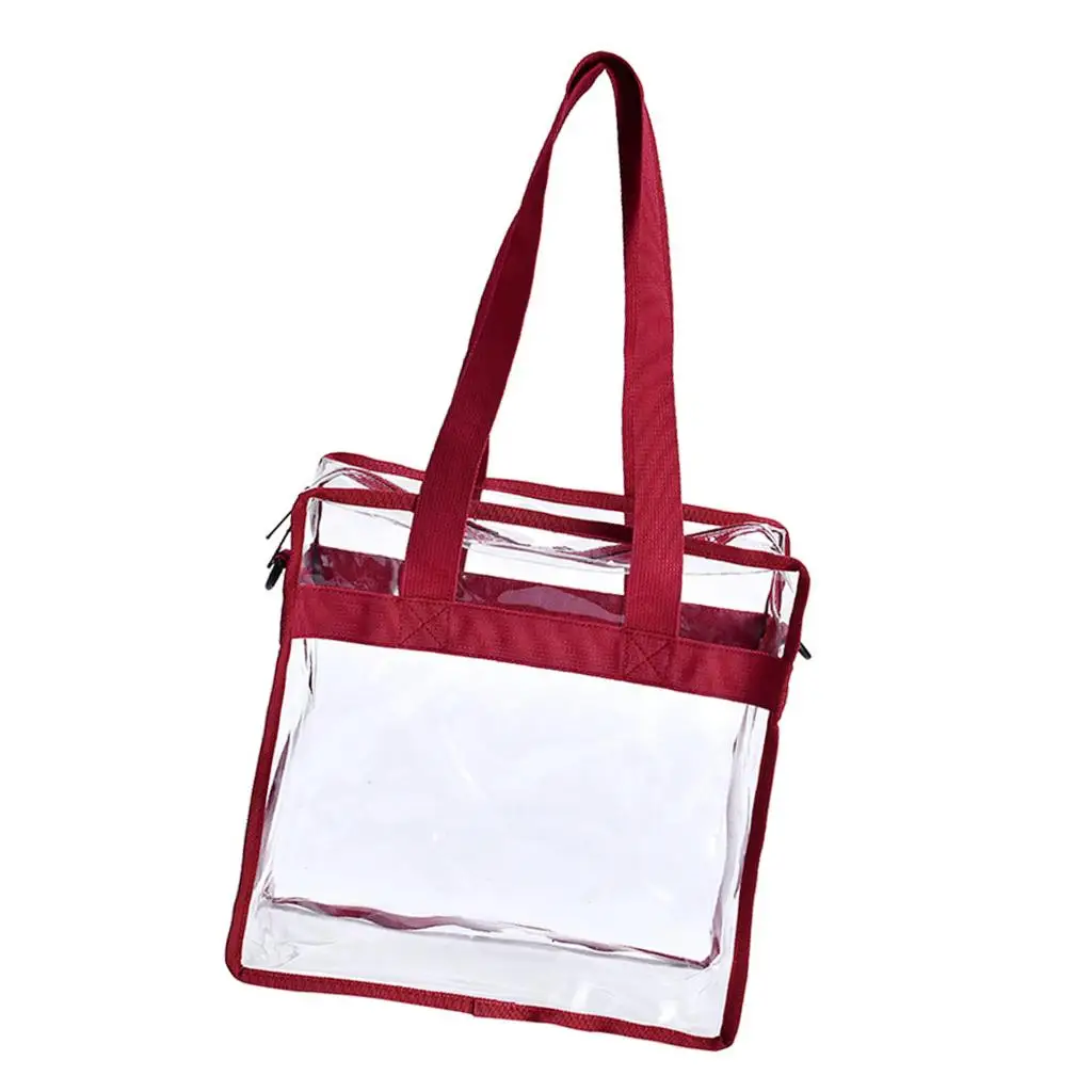 Women Water-proof PVC Clear Transparent Tote Bag Beach Makeup Bathing Wash Bag