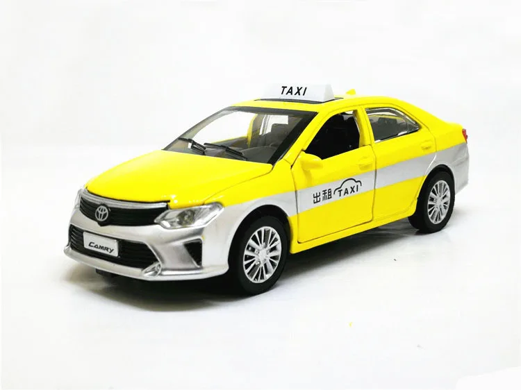 1:32 Масштаб Toyota Camry полицейское такси сплав модель автомобиля игрушка металлическая литая под давлением с оттягивающимся звуком светильник для детей Подарки