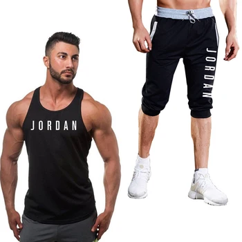 

2020 new track suit men's suit men's vest pants summer men's vest shorts casual suit sportswear men's 2 piece set