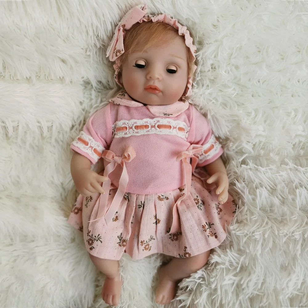 Bebe reborn, мягкая силиконовая кукла, мигающие глаза, настоящая живая кукла для новорожденных, куклы для девочек, игрушки 40 см, мягкое прикосновение, boneca reborn