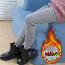 Леггинсы для девочек Новинка года; сезон осень-зима; Детские плотные теплые цельнокроеные брюки детские брюки высокого качества