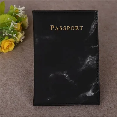 black Passport Cover Обложка для паспорта красочный мраморный Стиль Водонепроницаемый чехол для паспорта дорожная Обложка Чехол держатель карты Высокое качество паспортный пакет - Цвет: black Passport Cover