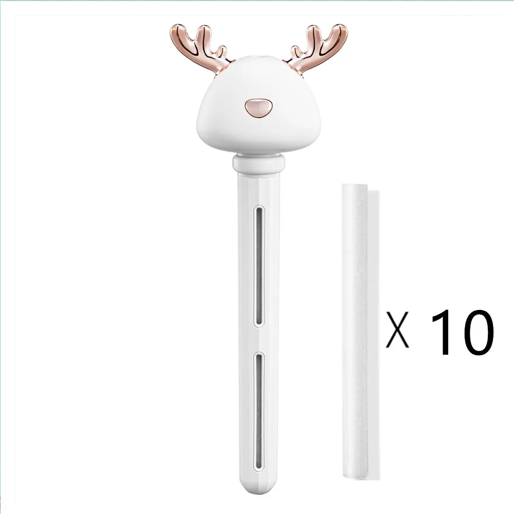 White Портативный автомобильный мини-увлажнитель воздуха с оленем, USB флакон, увлажнитель воздуха, арома-диффузор, распылитель для дома, увлажнитель воздуха, тумана для путешествий - Цвет: White