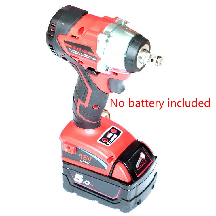 Cheapest For 18V Milwaukee Torque Wrench screwdriver brushless motor Cordless Impact Wrench Power tool without battery
