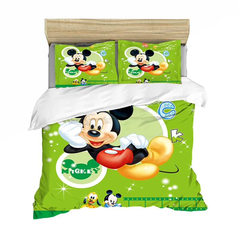 MQ-39 Disney мультфильм Постельное белье Микки и Минни Маус пододеяльник для двуспальной кровати King Размеры белый мягкий домашний текстиль, студентов, детей, пара комплект постельного белья - Цвет: MQ-39