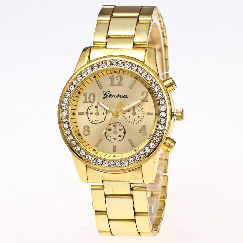 

AliExpress Amazon Foreign Trade Hot Selling Geneva Genevan Alloy Watch Hands Watches Three Eye Six-pin
