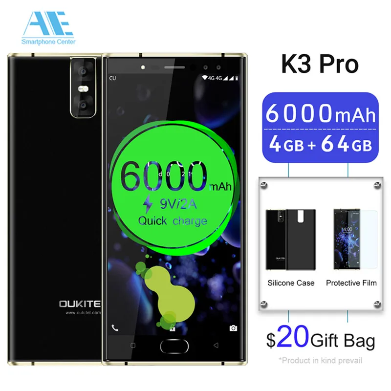 Oukitel K3 Pro мобильный телефон с 5 дюймовым дисплеем восьмиядерным процессором MT6750T