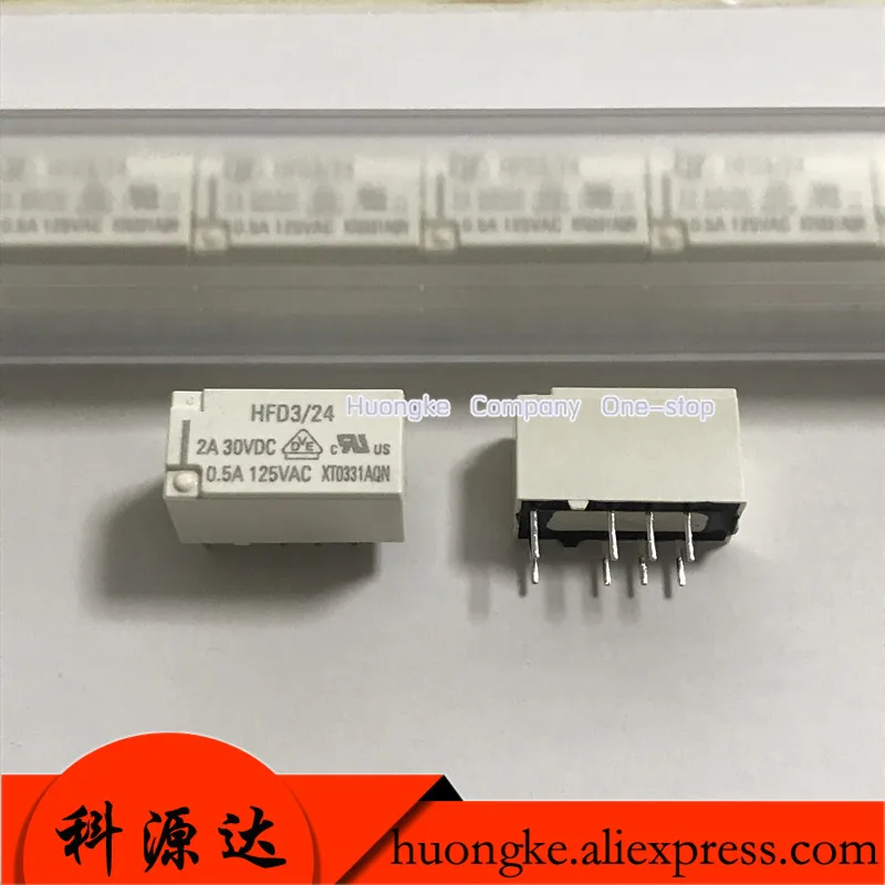 10 шт./лот HFD3/24 HFD3-24V HFD3/3 -5 -12 -24 реле сигнала 2A DC3V 5V 12V 24V 8 футов два открытого и