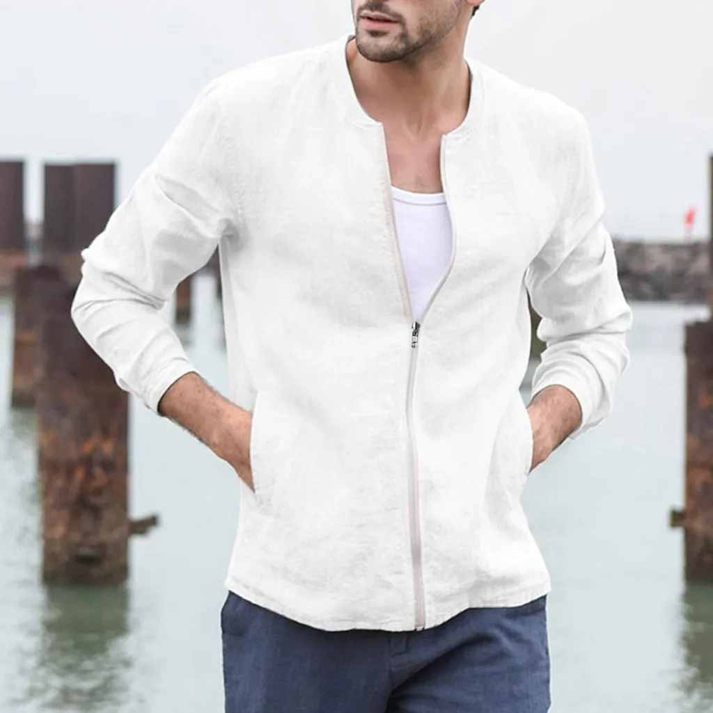 

KANCOOLD 2019 New Streetwear Cotton Blend Zipper jacket men casual men jacket overcoat men outwear coat Thin chaqueta hombre 814