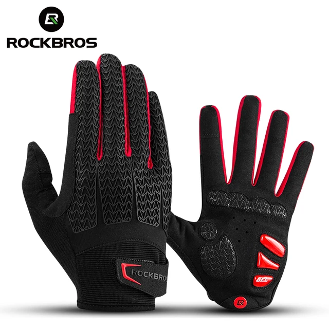 US $9.35 ROCKBROS Windproof Cycling Gloves Touch Screen Riding MTB Bike Bicycle Gloves Thermal Warm Motorcyc