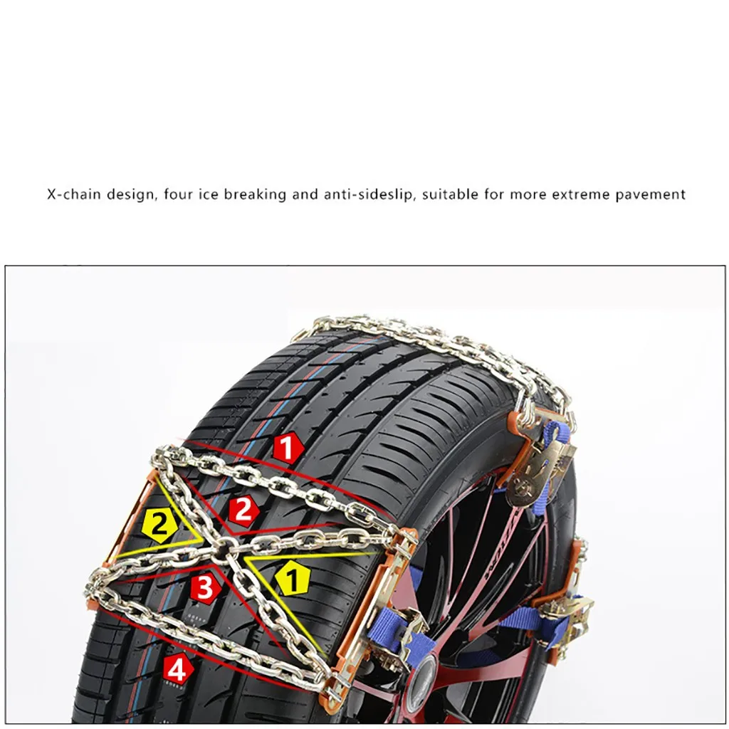 Winter Anti-skid Chains for Car Snow Mud Wheel Tyre Thickened Tire Tendon