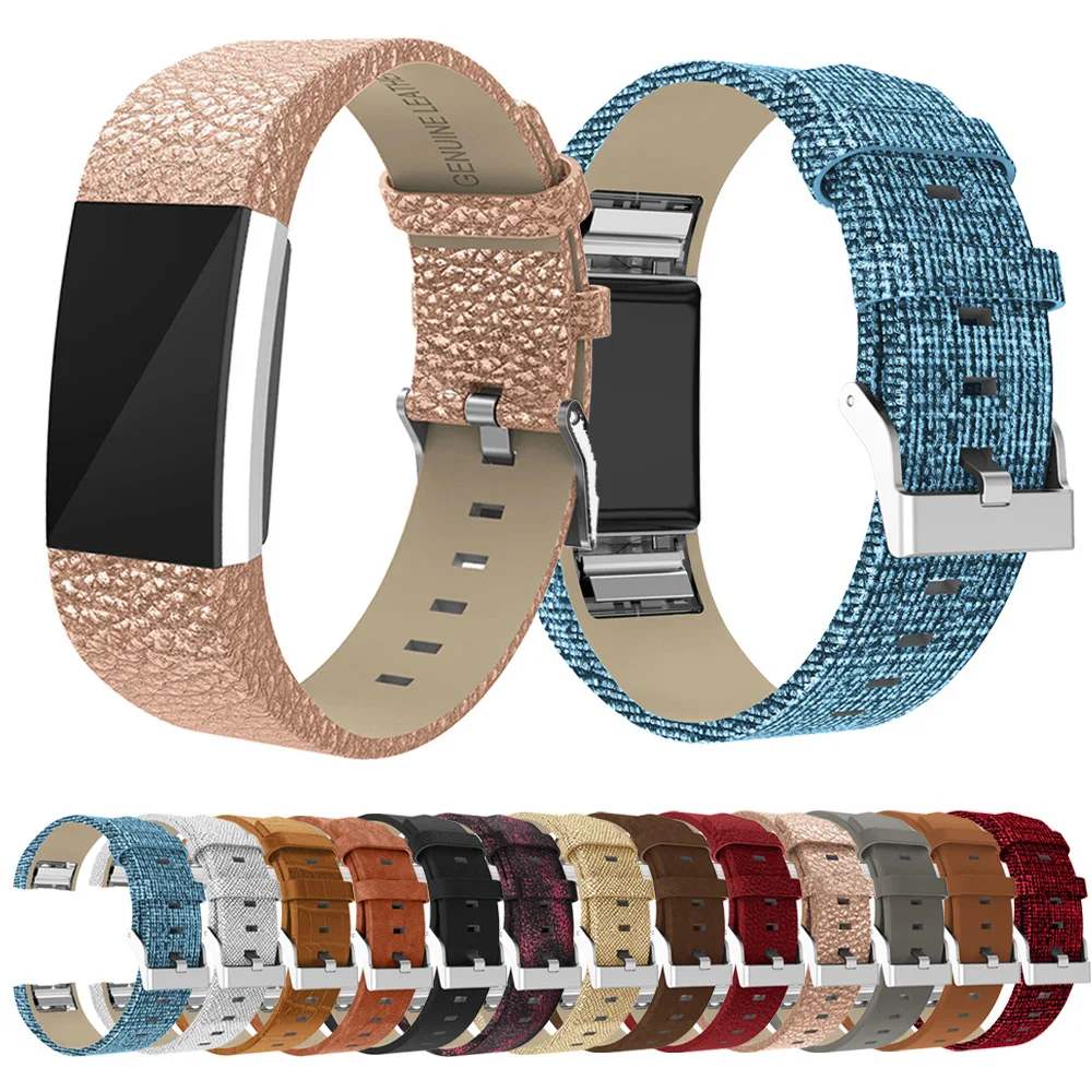

Multiple colour Leather Strap For Fitbit Charge2 Watch Band Smart Watch Wristband Replacement For Charge 2 Accessories