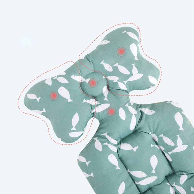 Baby Pushchair Seat Liner Universal Stroller Cotton Pad Warm Mat Sleeping Mattress Head Support Pillow Infant Pram High Chair C