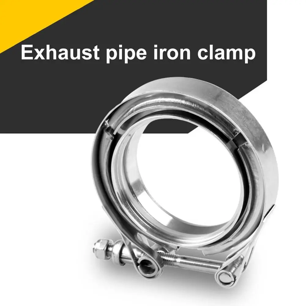 

2in/2.5in/3in/3.5in SS304 V-Band Clamp Stainless Steel M/F 3 V Band Turbo Exhaust Downpipe Auto Flange Clasp Universal