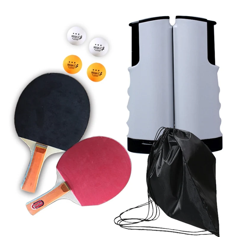 Ping Pong Portable Set 2020 Table Tennis Retractable Net Training Robot Rubber Film Professional Red Ping Pong Accessories Set|Table Tennis Accessories & Equipment| - AliExpress
