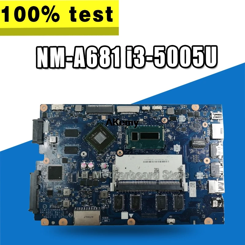 

CG410/CG510 NM-A681 is suitable for Lenovo B50-50 100-14IBD notebook motherboard CPU i3 5005U GT920M DDR3 100% test work