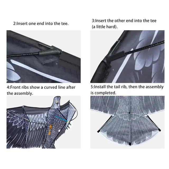 3D 1.8/2.5m Eagle Kite Huge Eagle Flying Bird Kites Eagles Children Gift Family Trips Garden Outdoor Sports Novelty Toys For Kid 6