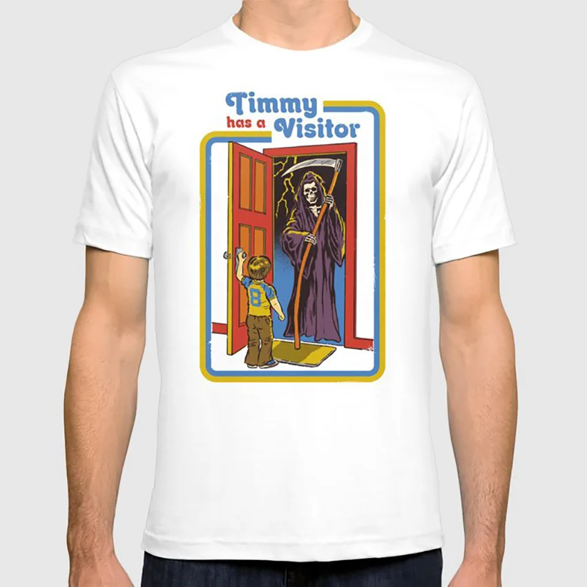 TIMMY HAS A visiter футболка Ретро Винтаж 70s grim reaper Хэллоуин ужас