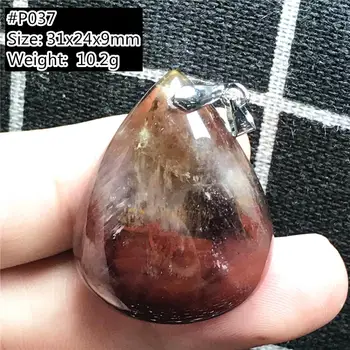 

Top Natural Cacoxenite Auralite 23 Pendant For Women Lady Man Canada Water Drop Red Crystal Healing Beads Energy Gemstone AAAAA